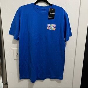 Pink Dolphin Blue Wave Crew Short Sleeve Unisex T Shirt Large